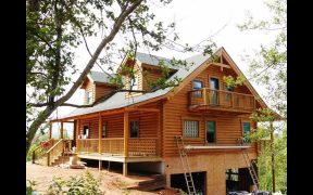 Log Home Basics and Country Landscaping Ideas | Small Log Home Design Ideas