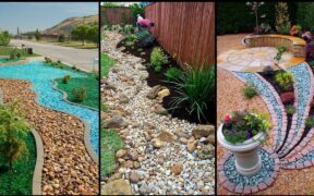 51 super easy dry river bed landscaping ideas to try in 2k22 | elegant DIY amazing garden ideas