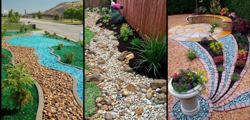 51 super easy dry river bed landscaping ideas to try in 2k22 | elegant DIY amazing garden ideas