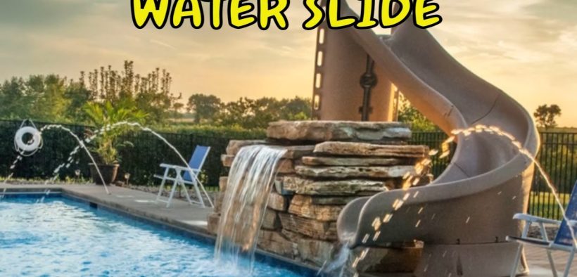 Swimming Pool Landscaping Ideas | Pool with Water Slide | Design ideas