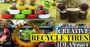 Creative ideas using recycled old tires in your yard and garden. DIY Projects | Part 1