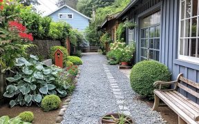 Rustic Elegance for Your Home: Farmhouse Side Yard Garden Landscaping Ideas