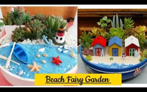 Miniature Beach Fairy Garden Ideas⛱️ /Miniature Landscaping Ideas🪴🌱#balconymakeover #fairygarden