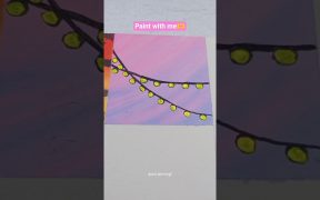 Acrylic painting idea for beginners 🤍 Mini painting idea for beginners ; landscapes painting #art