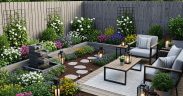 Garden Design Ideas | Transform Your Small Garden with Rustic Landscape Charm 🌹