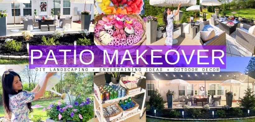 DIY PATIO MAKEOVER | Outdoor Decorating Entertaining Ideas + DIY Landscaping Ideas