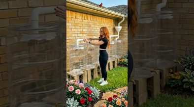 Look at the genius idea she had using old plastic jugs nobody wanted 😲