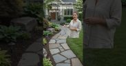 Curved path creates yard depth #Shorts #FrontYardLandscaping #SmallYard #LandscapingIdeas
